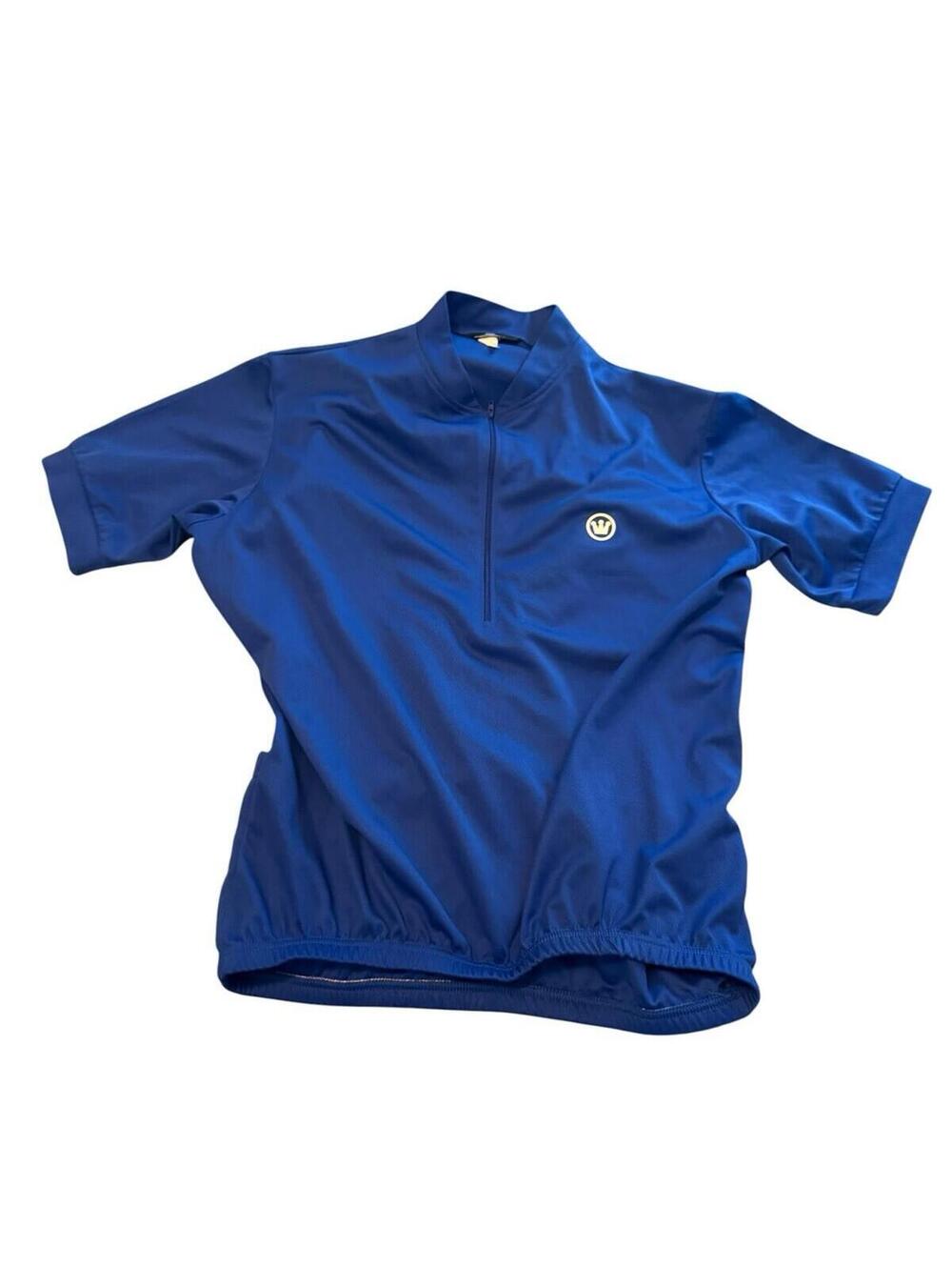 Canari Cycling Jersey Half Zip Short Sleeve Athletic Top Blue Mens Large